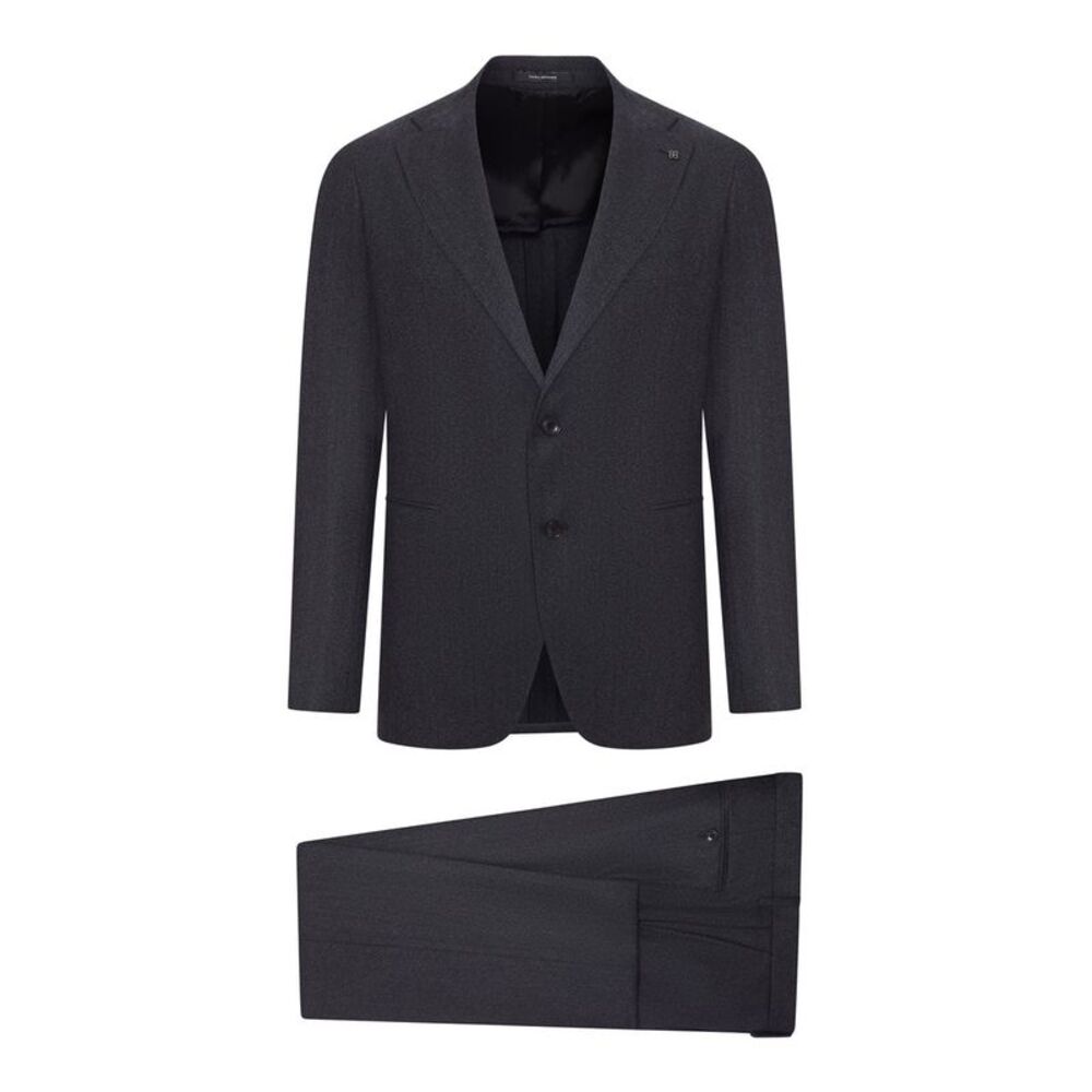 Tagliatore Men Tailored Wool Suit With Single-Breasted Jacket